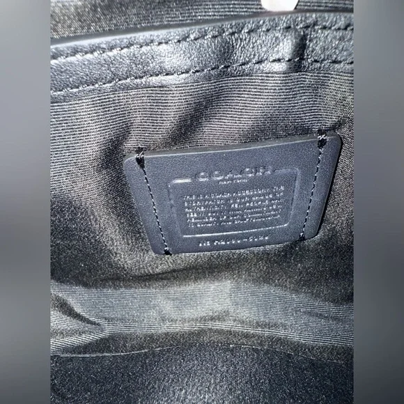 COACH Double Belt Bag Body Bag Waist Bag Black - Picture 10 of 10